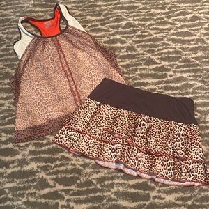 Lucky in Love Tennis Pickleball outfit cheetah leopard